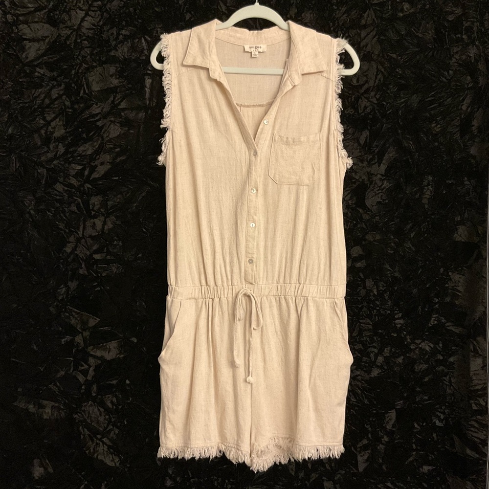 UMGEE linen/rayon romper w pockets size L EUC